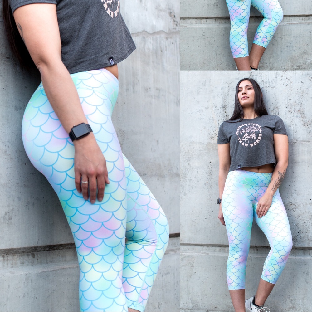 Feed Me Fight Me • mermaid mid-rise capri leggings